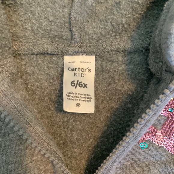 Zip up light jacket with sparkle unicorn - Picture 3 of 4